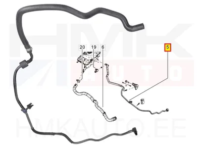 Paisupaagi ülevoolu toru OEM Renault Scenic IV 1,6dCi 2016- - REN  217417469R - OE - 100% Genuine Part
