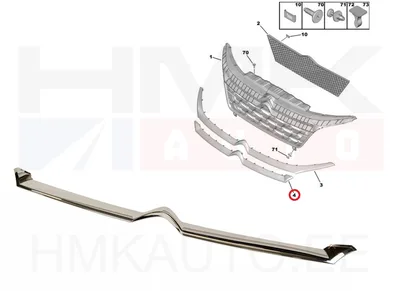 Iluvõre embleemi liist alumine OEM Citroen Jumper 2014- (kroom) - PSA  1612180780 - OE - 100% Genuine Part