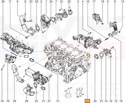 EGR jahuti tihend OEM Renault Master 2,3DCI BiTurbo 2019-  (M9T-726) - REN  147222029R - OE - 100% Genuine Part