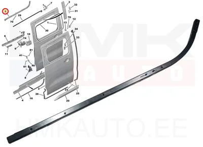Liugukse juhtsiin parem ülemine OEM Jumpy/Spacetourer/Expert/Traveller/Proace 2016- L2-L3 - PSA  9863121680 - OE - 100% Genuine Part