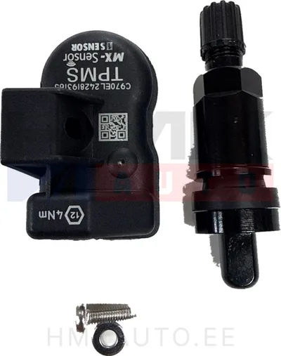 Rehvirõhuandur 315/433MHZ alumiiniumventiiliga (must) - TPMS01-A-M