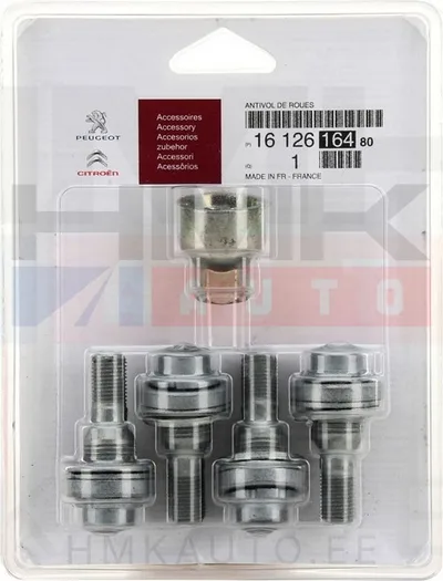 Turvapoltide komplekt M12x1,25 OEM Citroen/Peugeot >>1688061880 - PSA  1612616480 - OE - 100% Genuine Part