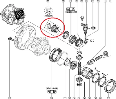 Veovõlli tihend parem OEM Renault PK5/PK6/PF6 - REN  7701474122 - OE - 100% Genuine Part