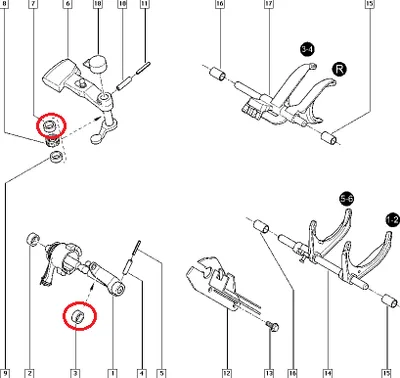 Käiguhoova laager tihendiga ülemine OEM Renault PK5/PK6/PF6 - REN  8200135215 - OE - 100% Genuine Part