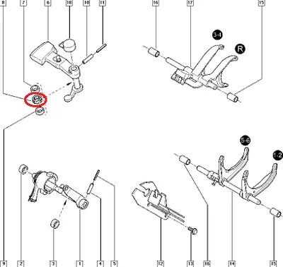 Käiguhoova laagrite distantspuks OEM Renault PK5/PK6/PF6 - REN  8200170826 - OE - 100% Genuine Part