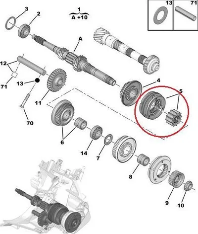 Sünkronisaator 3-4 käik OEM Citroen/Peugeot BE4 käigukast - PSA  235360 - OE - 100% Genuine Part