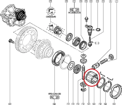 Veovõlli tripoidi pesa vasak OEM Renault PK5/PK6 k.kast - REN  8200196615 - OE - 100% Genuine Part