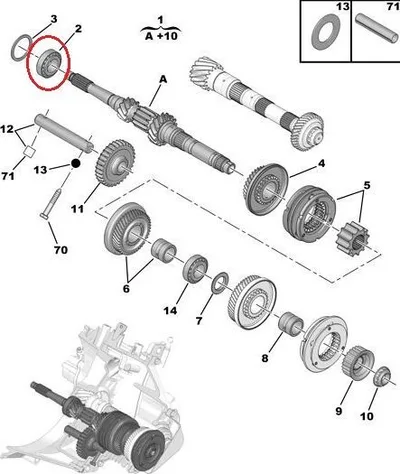 Käigukasti laager 25x47x15 Citroen/Peugeot BE3/BE4 - SNR  32005.VS02.H100 - SNR France