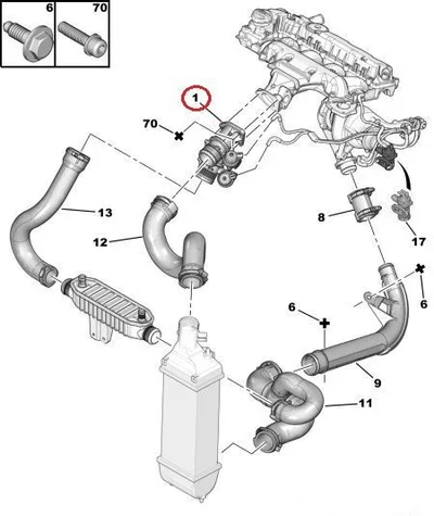 Drosselklapp OEM Citroen/Peugeot - PSA  0345A8 - OE - 100% Genuine Part