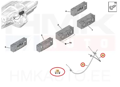 Soojendusploki trosside komplekt OEM Berlingo/Partner 08- - PSA  6452L0 - OE - 100% Genuine Part