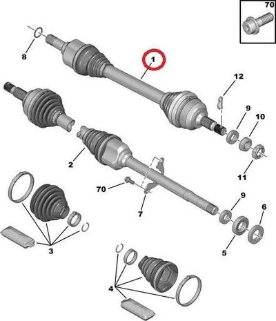 Veovõll komplektne vasak OEM Citroen C4 Picasso - PSA  3272RG - OE - 100% Genuine Part