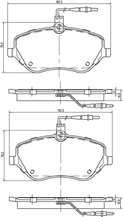 Piduriklotside komplekt eesmine Citroen C5/Peugeot 407 - KD1245