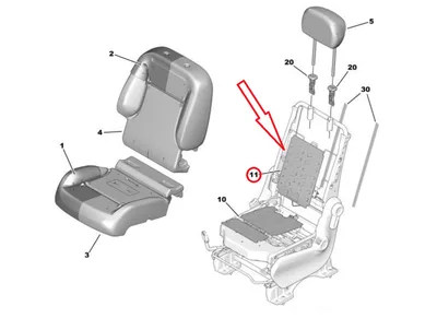 Istmesoojenduse element seljatoele OEM Berlingo/Partner 2008- - PSA  1606236280 - OE - 100% Genuine Part