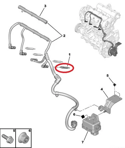 Eelsüüteküünal OEM Nemo/Bipper/Fiorino 1,3D Multijet - PSA  5960L4 - OE - 100% Genuine Part