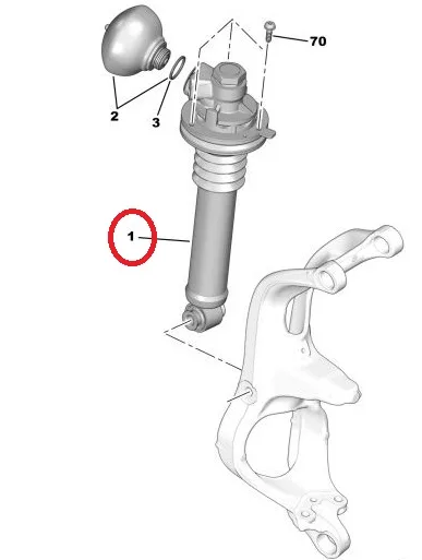 Amortisaator eesmine vasak OEM Citroen C5 2008-/C6 (hüdrauliline) - PSA  5271L5 - OE - 100% Genuine Part